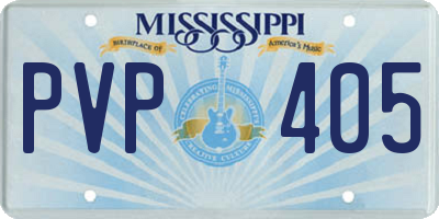 MS license plate PVP405