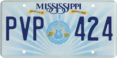 MS license plate PVP424