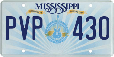 MS license plate PVP430