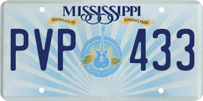 MS license plate PVP433