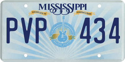MS license plate PVP434