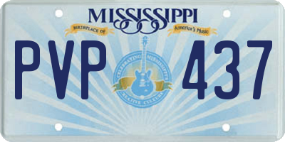 MS license plate PVP437