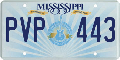 MS license plate PVP443