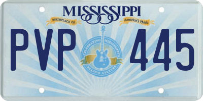 MS license plate PVP445
