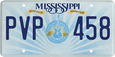 MS license plate PVP458