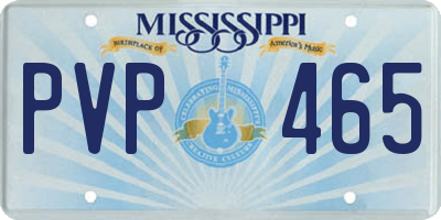 MS license plate PVP465