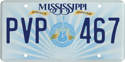 MS license plate PVP467