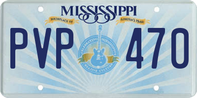 MS license plate PVP470