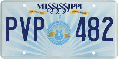 MS license plate PVP482