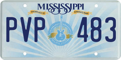 MS license plate PVP483