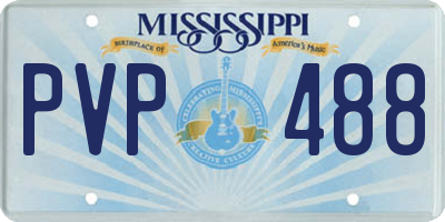 MS license plate PVP488