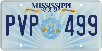 MS license plate PVP499