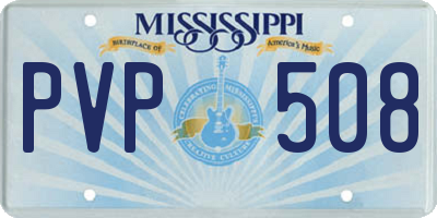 MS license plate PVP508