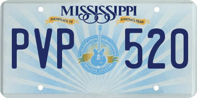 MS license plate PVP520