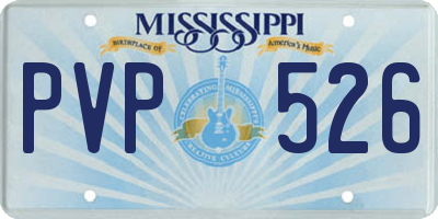 MS license plate PVP526