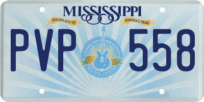 MS license plate PVP558
