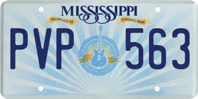 MS license plate PVP563