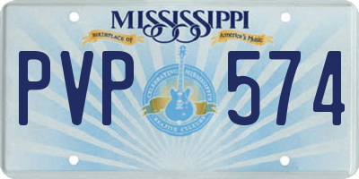 MS license plate PVP574