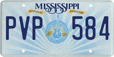 MS license plate PVP584