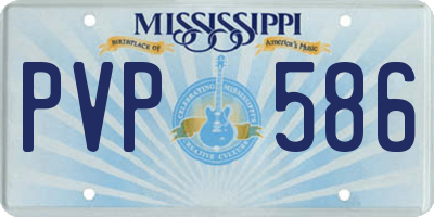MS license plate PVP586