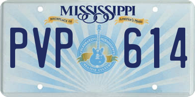 MS license plate PVP614