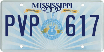 MS license plate PVP617