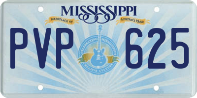 MS license plate PVP625