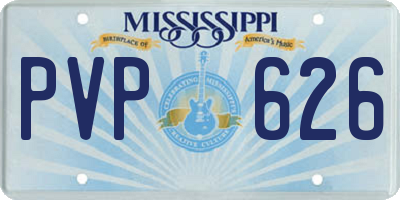 MS license plate PVP626