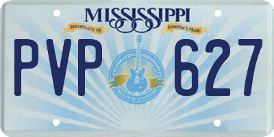 MS license plate PVP627