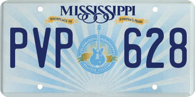 MS license plate PVP628