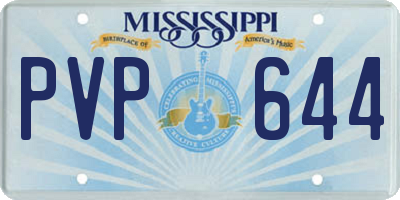 MS license plate PVP644