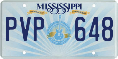MS license plate PVP648
