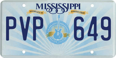 MS license plate PVP649
