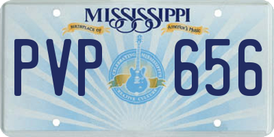 MS license plate PVP656