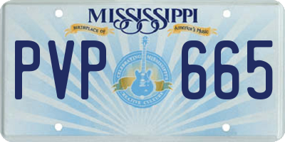 MS license plate PVP665