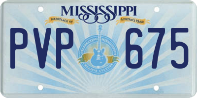 MS license plate PVP675