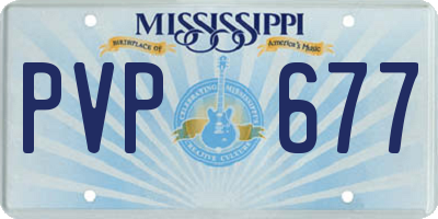 MS license plate PVP677