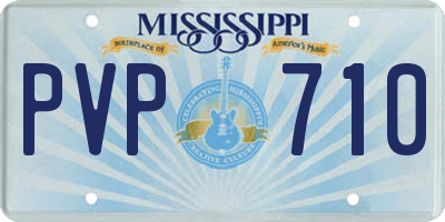 MS license plate PVP710