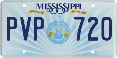 MS license plate PVP720