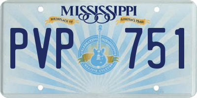 MS license plate PVP751