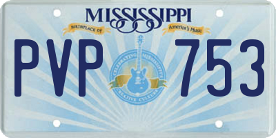 MS license plate PVP753
