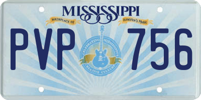 MS license plate PVP756