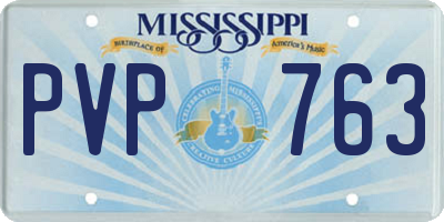 MS license plate PVP763