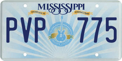 MS license plate PVP775