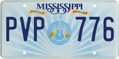 MS license plate PVP776