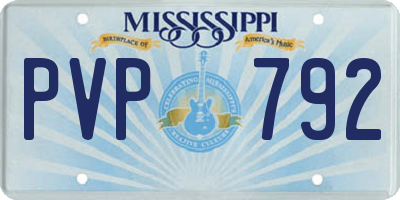 MS license plate PVP792