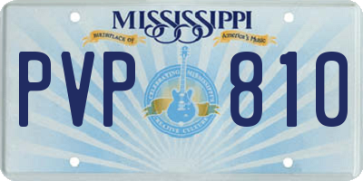 MS license plate PVP810