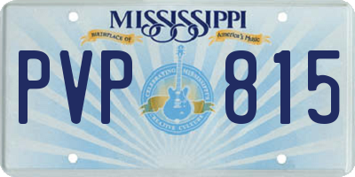 MS license plate PVP815