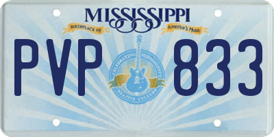 MS license plate PVP833