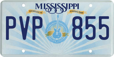 MS license plate PVP855